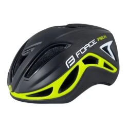 Casco Bici Da Corsa FORCE REX NERO FLUO