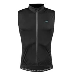 Gilet Ciclismo Antivento FORCE VEST VISION Nero