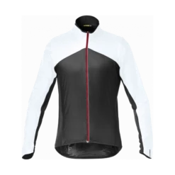 Guscio Giubbino Ciclismo Antipioggia Antivento Mavic Sirocco Jacket Bianco Uomo