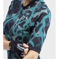 Maglia Ciclismo Donna ALE' OFF ROAD - GRAVEL WOODLAND Verde -Giro Glam maglia ciclismo donna ale off road gravel woodland verde 2