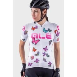 Maglia Ciclismo Donna ALE' PR-R BUTTERFLY Bianco -Giro Glam maglia ciclismo donna ale pr r butterfly bianco 3