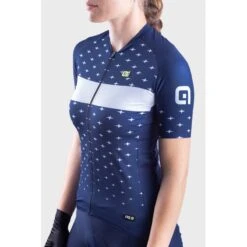 Maglia Ciclismo Donna ALE' PR-R STARS Blu Marino-bianco -Giro Glam maglia ciclismo donna ale pr r stars blu marino bianco 3