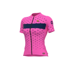Maglia Ciclismo Donna ALE' PR-R STARS Rosa Flu-blu Marino