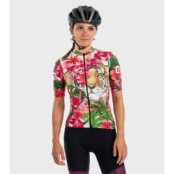 Maglia Ciclismo Donna ALE' PR-R TIGER Rosa-verde -Giro Glam maglia ciclismo donna ale pr r tiger rosa verde 3