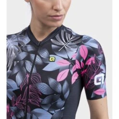 Maglia Ciclismo Donna ALE' PR-S GARDEN Nero -Giro Glam maglia ciclismo donna ale pr s garden nero 4