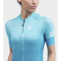 Maglia Ciclismo Donna ALE' SOLID LEVEL Turchese -Giro Glam maglia ciclismo donna ale solid level turchese 3
