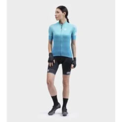 Maglia Ciclismo Donna ALE' SOLID LEVEL Turchese -Giro Glam maglia ciclismo donna ale solid level turchese 5