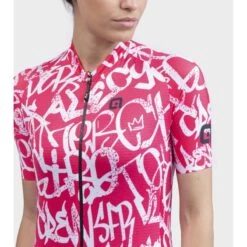 Maglia Ciclismo Donna ALE' SOLID RIDE Fragola -Giro Glam maglia ciclismo donna ale solid ride fragola 3