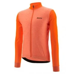 Maglia Ciclismo Invernale SANTINI Maniche Lunghe COLORE PURO Arancio -Giro Glam maglia ciclismo invernale santini maniche lunghe colore puro arancio 3