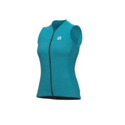 Maglia Ciclismo Senza Maniche Donna ALE' SOLID LEVEL Turchese