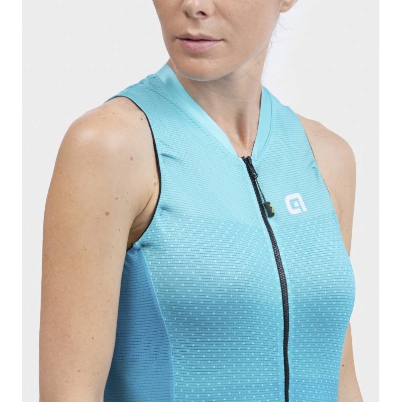Maglia Ciclismo Senza Maniche Donna ALE' SOLID LEVEL Turchese 8 Maglia Ciclismo Senza Maniche Donna ALE' SOLID LEVEL Turchese - immagine 6