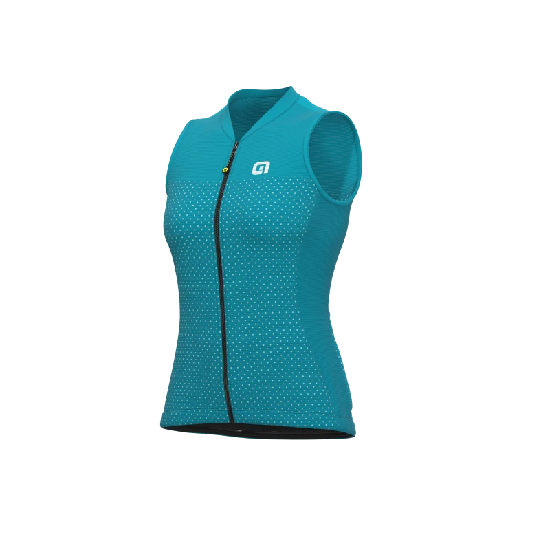 Maglia Ciclismo Senza Maniche Donna ALE' SOLID LEVEL Turchese 3 Maglia Ciclismo Senza Maniche Donna ALE' SOLID LEVEL Turchese
