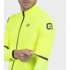 Maglia Invernale Ciclismo ALE' Manica Corta KLIMATIK K-TOUR Giallo Fluo 2022 -Giro Glam maglia invernale ciclismo ale manica corta klimatik k tour giallo fluo 2022 4