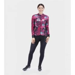Maglia Invernale Donna ALE' PR-R AMAZZONIA Nero-fragola 2022 -Giro Glam maglia invernale donna ale pr r amazzonia nero fragola 2022 2