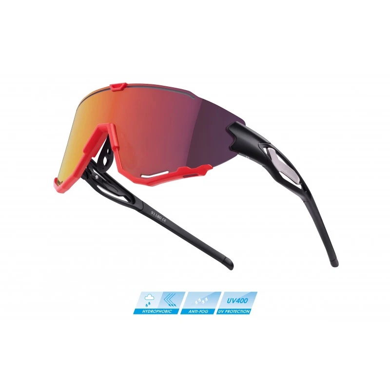 Occhiali Per Bici Ciclismo FORCE CREED Black-red 4 Occhiali Per Bici Ciclismo FORCE CREED Black-red - immagine 2