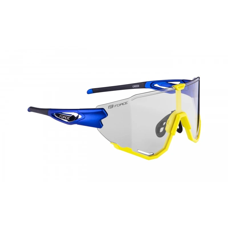 Occhiali Per Bici Ciclismo FORCE CREED BLU Fluo Photocromatiche 4 Occhiali Per Bici Ciclismo FORCE CREED BLU Fluo Photocromatiche - immagine 2