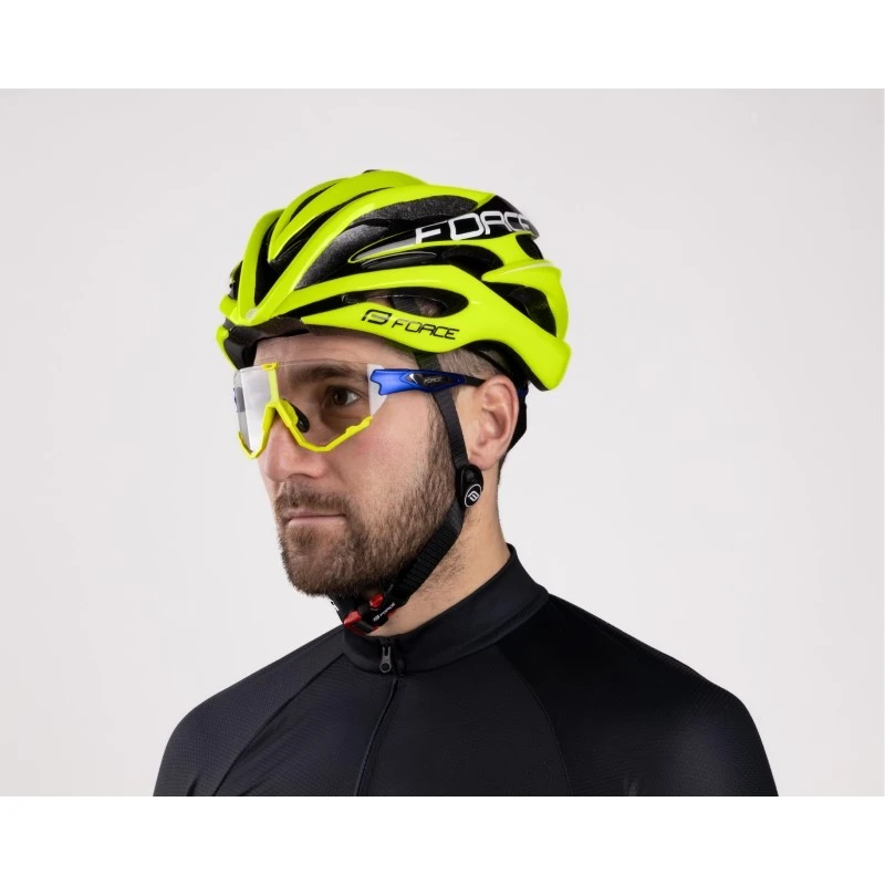 Occhiali Per Bici Ciclismo FORCE CREED BLU Fluo Photocromatiche 6 Occhiali Per Bici Ciclismo FORCE CREED BLU Fluo Photocromatiche - immagine 4