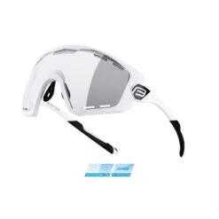 Occhiali Per Bici Ciclismo FORCE OMBRO PLUS Bianco Photocromatici