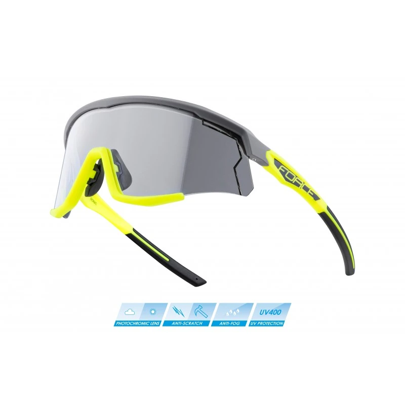 Occhiali Per Bici Ciclismo FORCE SONIC Fluo Photocromatic 3 Occhiali Per Bici Ciclismo FORCE SONIC Fluo Photocromatic