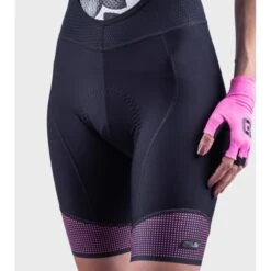 Pantaloncini Ciclismo Donna ALE' PR-S MASTER 2.0 Nero-rosa Fluo -Giro Glam pantaloncini ciclismo donna ale pr s master 20 nero rosa fluo 1