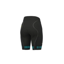 Pantaloncini Ciclismo Donna Senza Bretelle ALE' PR-R STRADA Nero-turchese