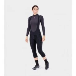 Pantalone Invernale Donna 3/4 Con Bretelle ALE' SOLID Essential Nero 2022 -Giro Glam pantalone invernale donna 3 4 con bretelle ale solid essential nero 2022 2